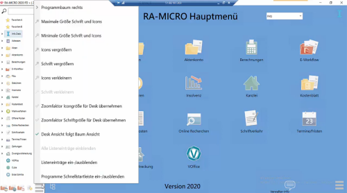 RA-MICRO entdecken  -  Hauptmenue, Personal Desktop (PD)