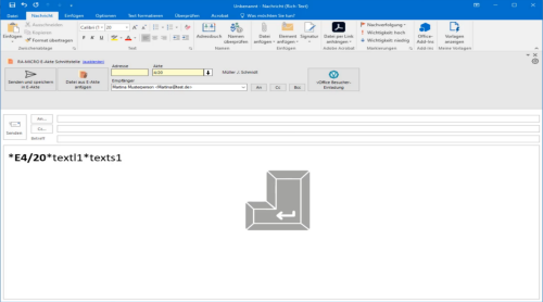 Schriftverkehr: Sternchen jetzt auch in Outlook-Schnittstelle nutzbar